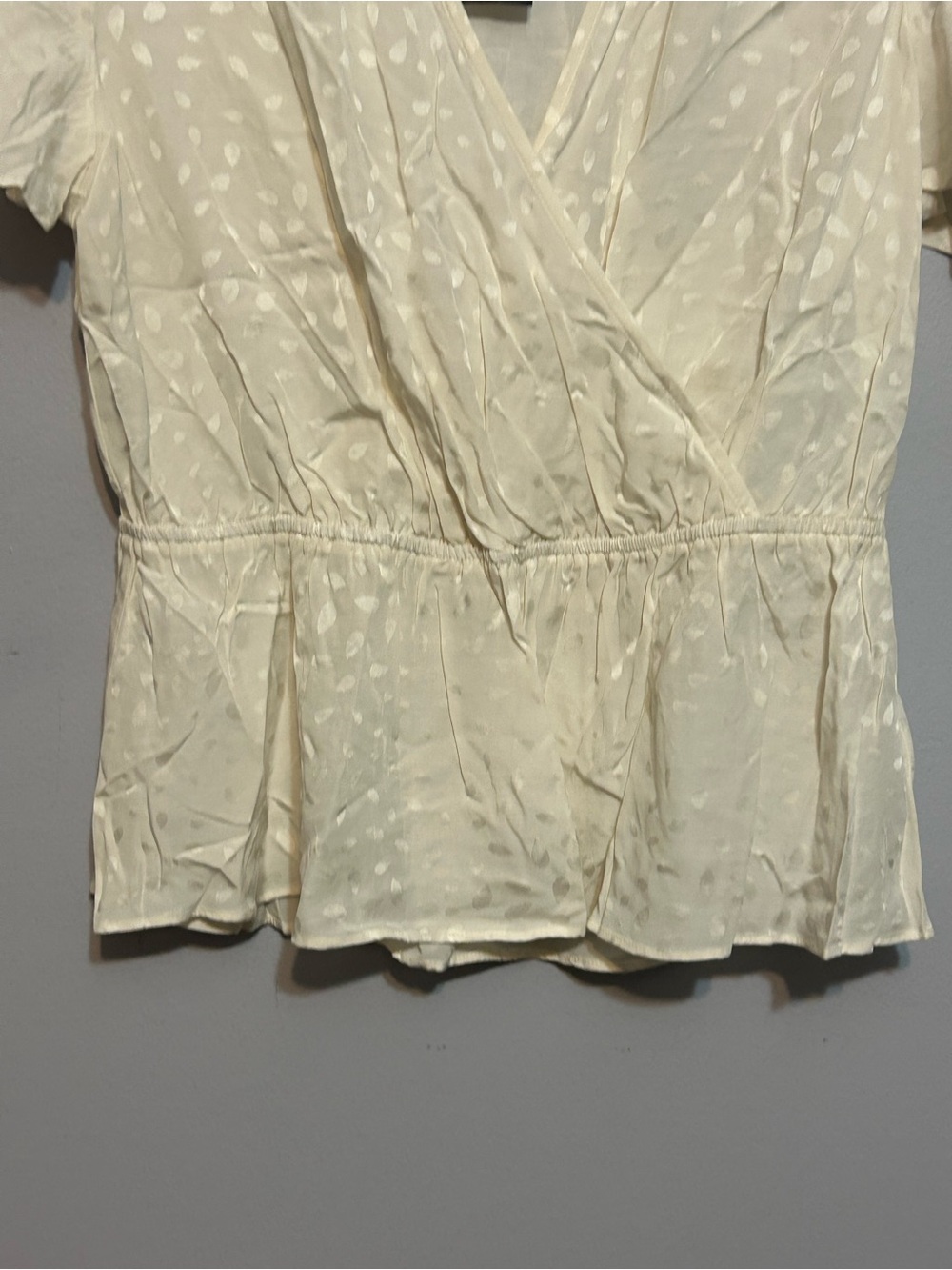 Express Ivory Crossover Blouse - Picture 7 of 9